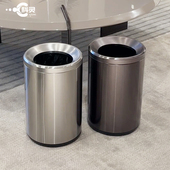 不锈钢垃圾桶家用办公室酒店卫生间轻奢双层无盖卧室客厅2026新款