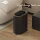 窄缝黑色垃圾桶家用客厅卧室轻奢无盖高颜值厕所卫生间双层无盖新