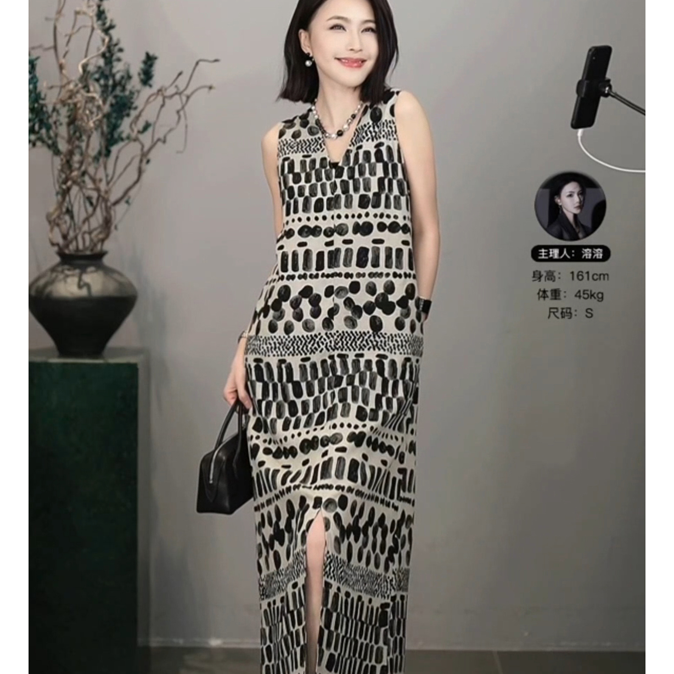 2025夏季新款女装波点背心连衣裙女欧货高级感洋气撞色无袖长裙