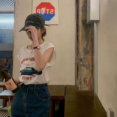 Жилет, летняя футболка без рукавов, коллекция 2022