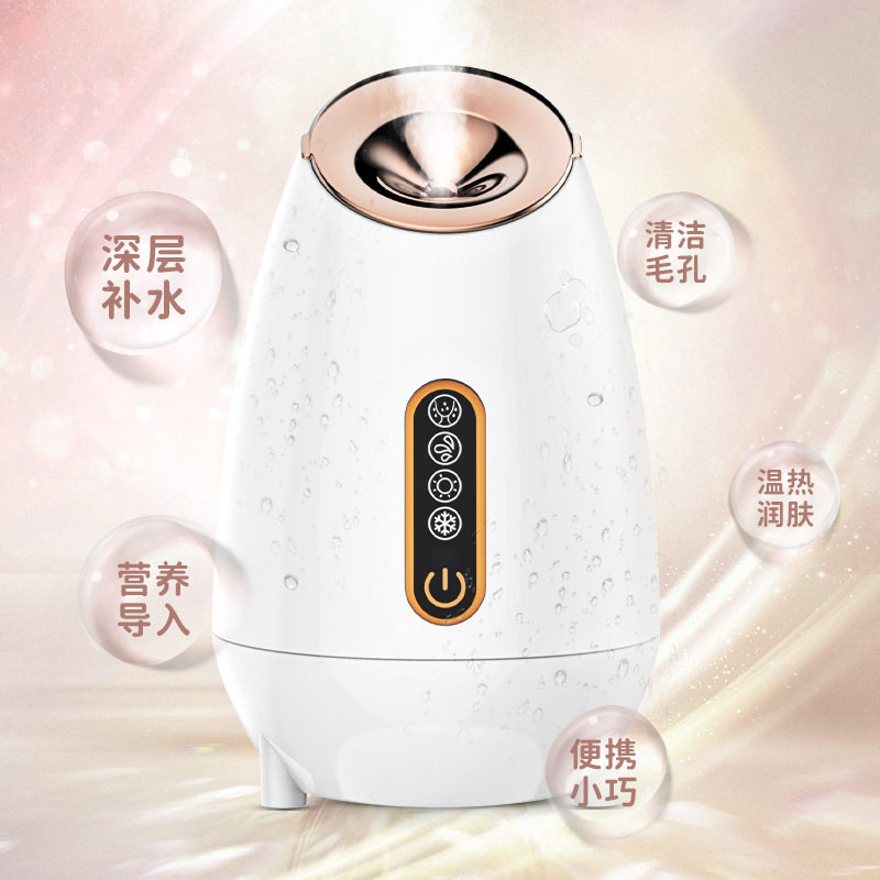 新款蒸脸仪家用热喷雾面部热蒸汽补水加湿器冷热双喷两用美容仪