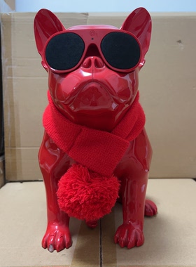 法斗音响围巾 jarre aerobull XS1 法国斗牛犬音箱小狗红色围脖