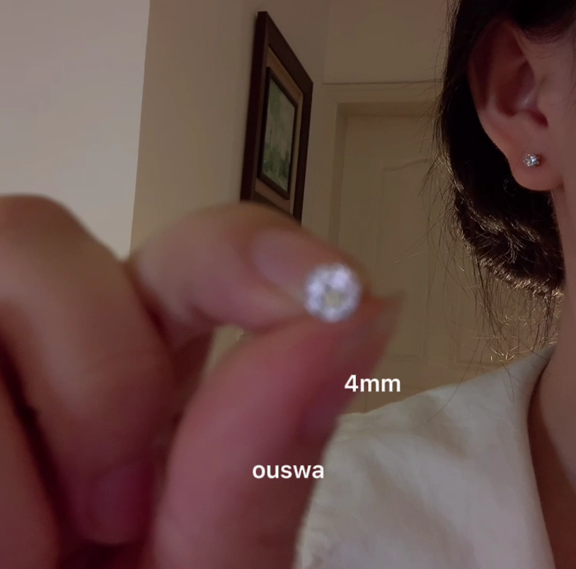 ouswa耳饰 睡觉不用摘 简单一颗钻 925银针耳钉,饰品/流行首饰/时尚饰品新,耳钉,淘宝优惠券,粉丝福利购,淘宝优惠卷