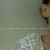 ouswa原创 星空 轻盈灵动爱心锆石少女极简百搭952银针耳钉