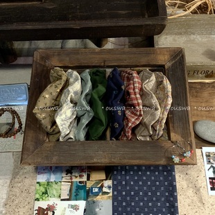 ouswa原创*【非理性主义】复古碎花格子ins小众大肠发圈发绳发饰