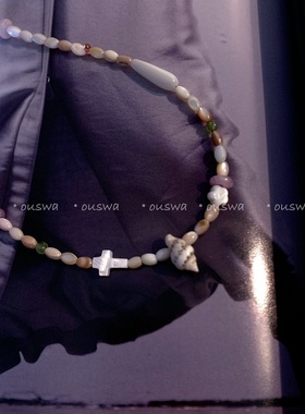 ouswa原创-海的故事，潮湿的气息-小众贝壳手工925纯银锁骨链项链