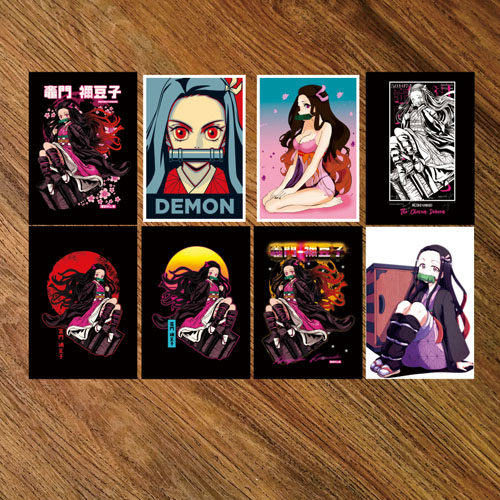 汉魂贴纸适用鬼灭之刃Nezuko Cherry祢豆子笔记本行李箱贴纸 5671