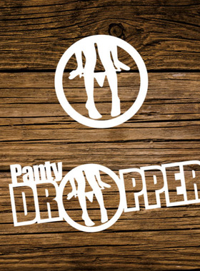 汉魂贴纸panty droppe decals镂空后挡玻璃反光车贴定制贴画 5700