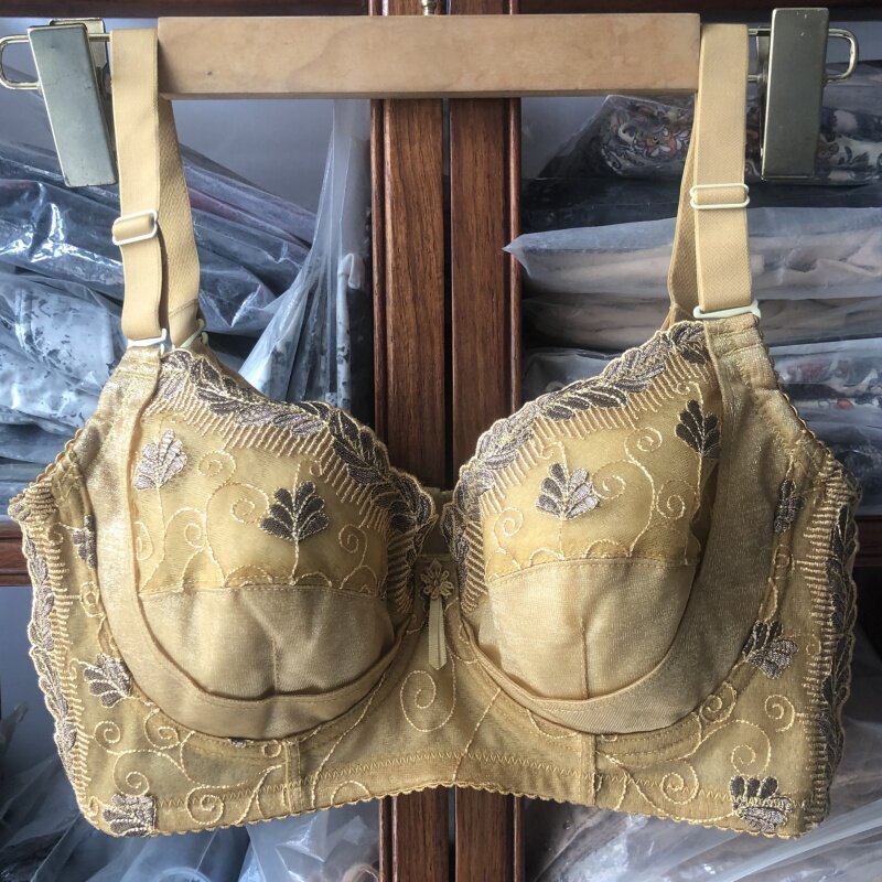 中脉laca美体内衣正品中脉拉卡聚拢丰胸侧收调整型金色短文胸