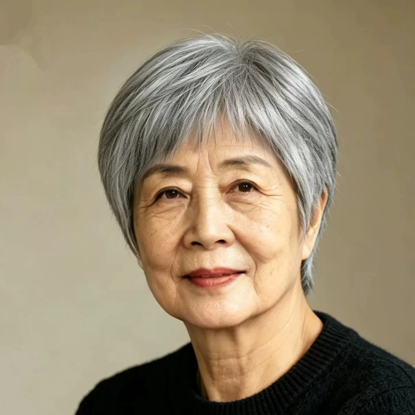 70岁+女士全真发整顶假发