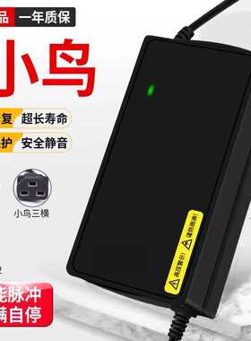 适用小鸟电动车电瓶充电器48V12AH60V20AH72V通用新国标三横头