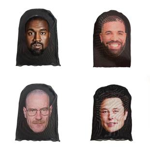 巴拉克拉法帽Kanye侃爷恶搞3D印花头套面具balaclava非MASKERA