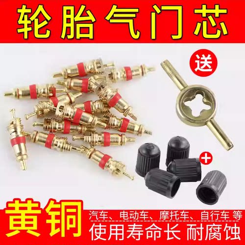 电动自行车摩托车美式纯铜气门芯