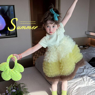 女童超好看独特渐变纱裙连衣裙子高级感夏季薄款2026新款儿童漂亮