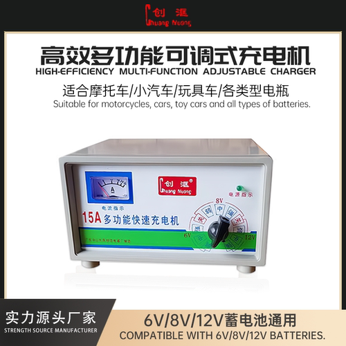 12v大功率摩托车汽车电瓶充电器