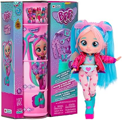 Cry Babies BFF Bruny Fashion Doll with 9+ Surprises Includin