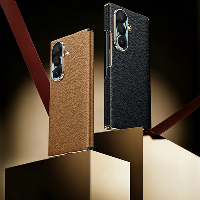 适用三星ZTriFold牛皮防摔壳