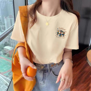 ins怪味少女短袖t恤女2026夏宽松韩版学生原宿bf百搭蹦迪半袖上衣