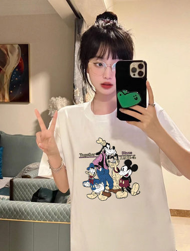 简约仿棉短袖t恤女设计感小众