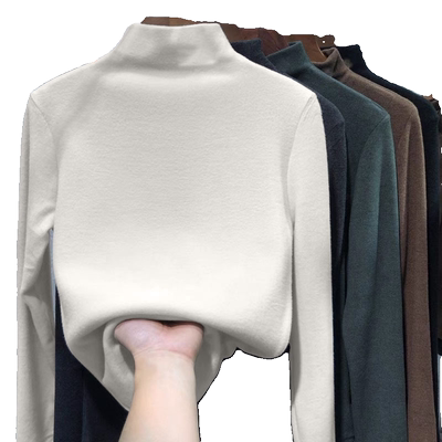 内搭加绒加厚长袖保暖上衣