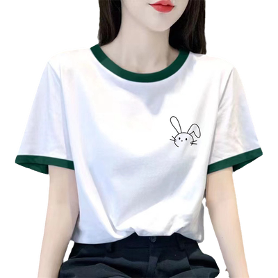 白色小众上衣短袖减龄