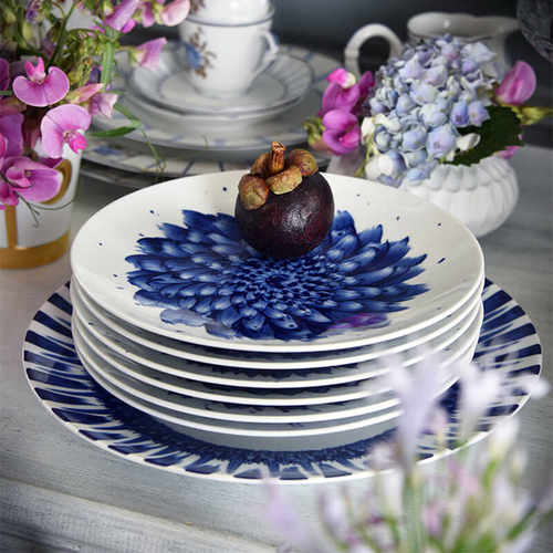 陶瓷盘子2024新款家用花卉图案