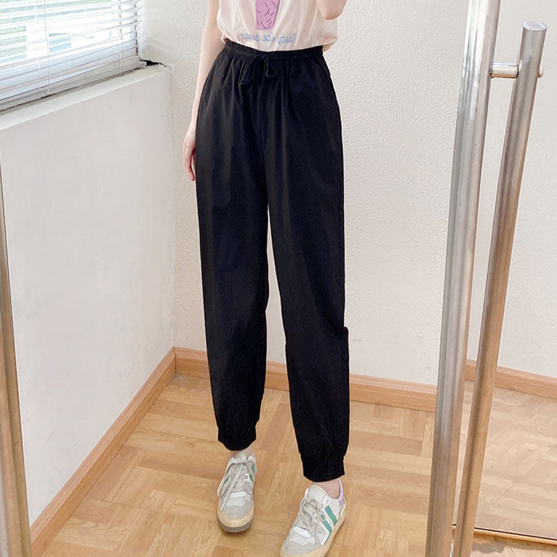 酷伽休闲裤子女春装新款显瘦ins潮高腰宽松束脚哈伦裤6061,女装/女士精品,休闲裤,淘宝优惠券,粉丝福利购,淘宝优惠卷