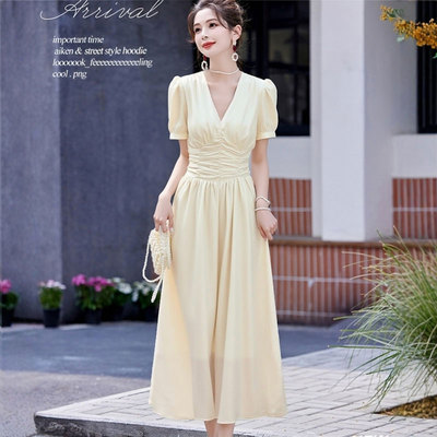 公主风气质收腰连衣裙2816LYQ