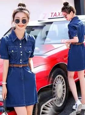 气质牛仔连衣裙  8862LYQ 不送腰带