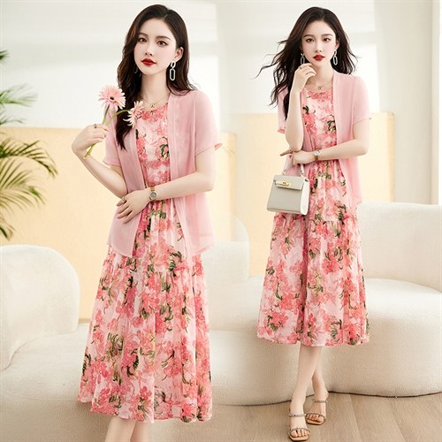 雪纺开衫配裙子女夏新款法式初恋甜美碎花吊带连衣裙两件套装,女装/女士精品,时尚套装,淘宝优惠券,粉丝福利购,淘宝优惠卷