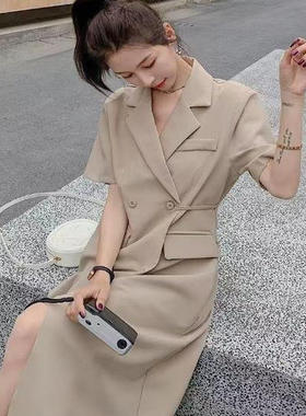 新品时尚气质纯色高级休闲连衣裙 9666LYQ