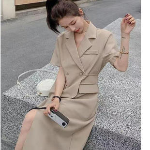 9666LYQ 气质纯色高级休闲连衣裙 新品 时尚