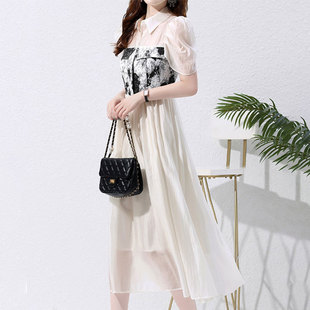 酷伽夏季 连衣裙新款 气质修身 大摆jue美裙子6217 流行衬衫