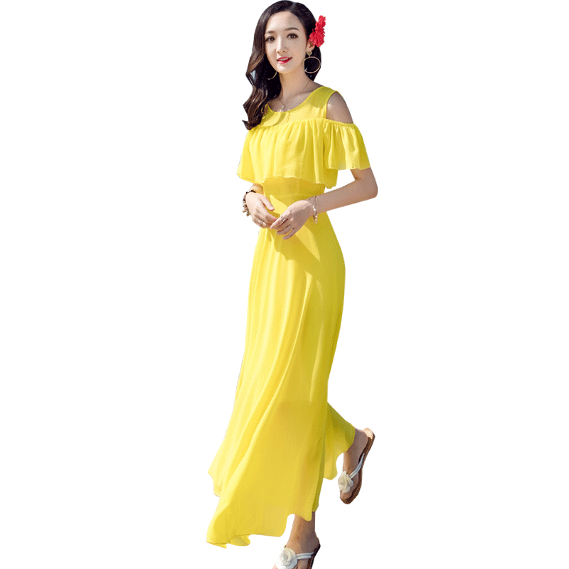 雪纺法式连衣裙女2025新款吊带大摆超火三亚高端沙滩裙超仙长裙