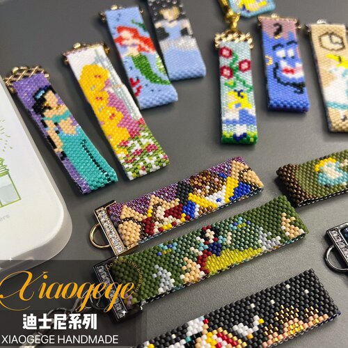 diy串珠材料包手工日本miyuki古董珠手工挂画手机链 迪士尼公主