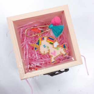 彩虹独角兽御幸MIYUKI古董珠项链DIY手工串珠编珠珠绣材料包 包邮