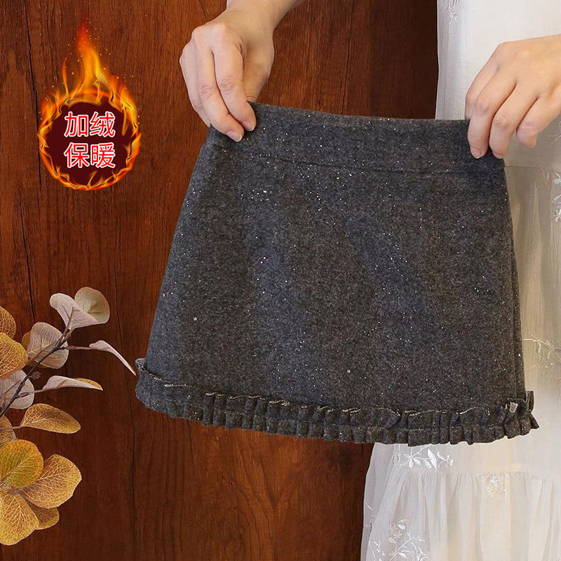 女童短裙加绒灰色公主裙春秋冬加厚毛呢半身裙裤儿童A字包臀裙子,童装/婴儿装/亲子装,半身裙,淘宝优惠券,粉丝福利购,淘宝优惠卷