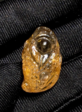 天然铜发晶小金蟾吊坠（也可镶嵌戒指）