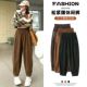 遮胯焦糖色休闲裤 工装 春秋宽松灯笼老爹萝卜裤 女2026新款 子 哈伦裤