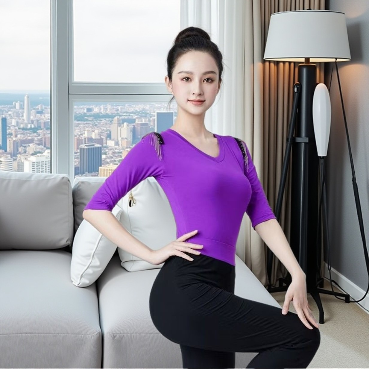 形体服上衣模特走秀舞蹈练功服