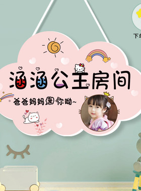 小公主房间门牌儿童卧室装饰挂牌