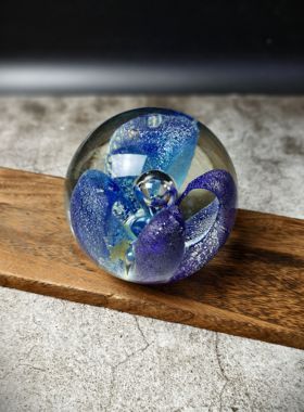 创意海洋水晶球小摆件彩色琉璃工艺品客厅家居鱼缸造景手办装饰品