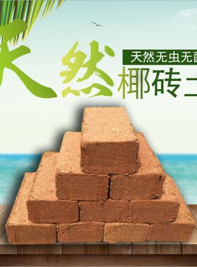 营养土压缩椰粉砖 垫材 椰砖 椰土 椰糠芽菜无土栽培基质 约600克
