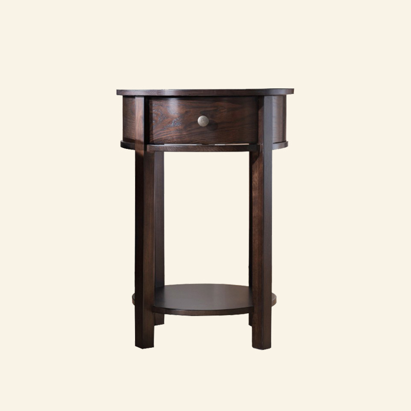 圆边几实木现代简约客厅角几边桌沙发边几床头柜外贸出口尾单家具