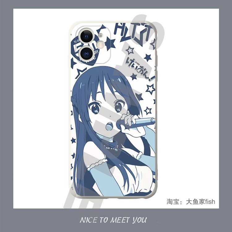 轻音少女 秋山澪手机壳适用iphone12pro苹果13液态xs maxr硅胶78p