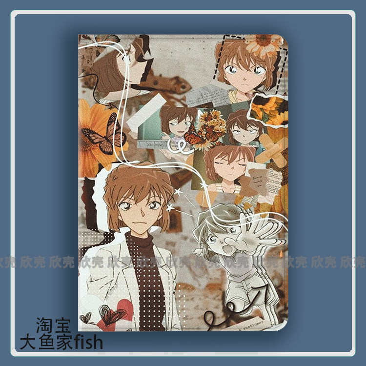 柯南周边 灰原哀适用iPad10.2苹果Pro11寸Air6/5华为matepad10.4平板mini2/3/4保护套13荣耀x8小米6pro名侦探