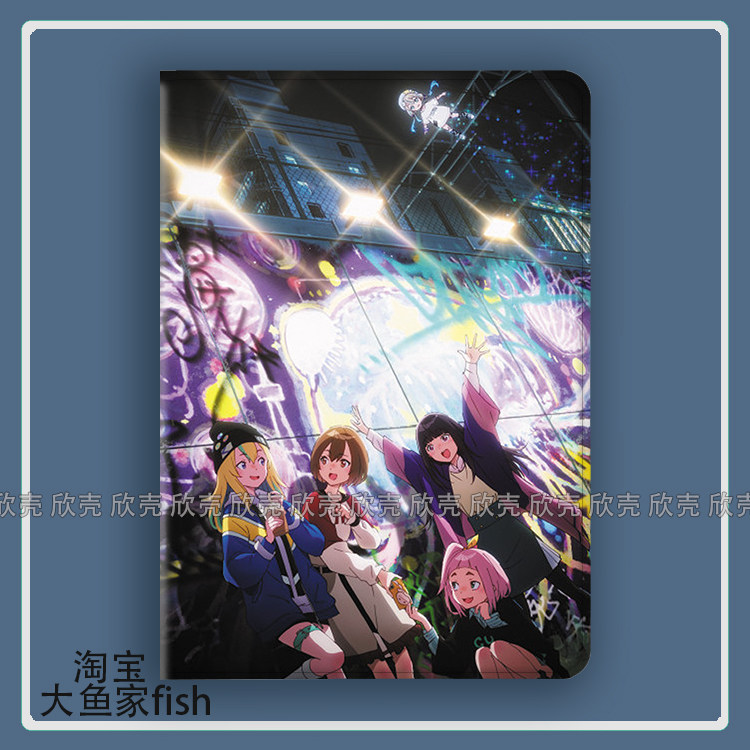 夜晚的水母不会游泳动漫周边适用iPad10.2苹果Pro11寸Air4/6华为matepad10.4平板mini5/6保护套小米56Pro三星