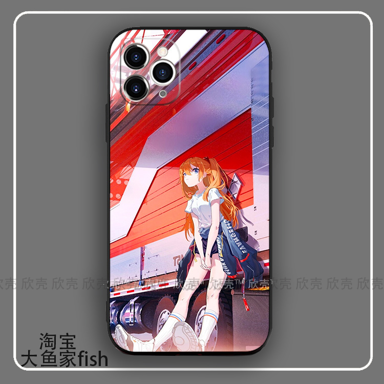 EVA明日香手机壳iPhone14pro适用13苹果12XSMAX福音战士iqooneo硅胶SE华为Nova8pro红米note9小米12一加ACE软