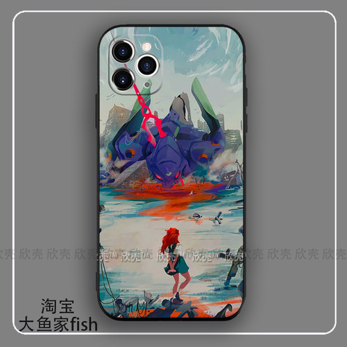 二号机EVA明日香周边手机壳适用iphone14promax  12硅胶8plus苹果13红米note9小米10s一加ACE2荣耀90软