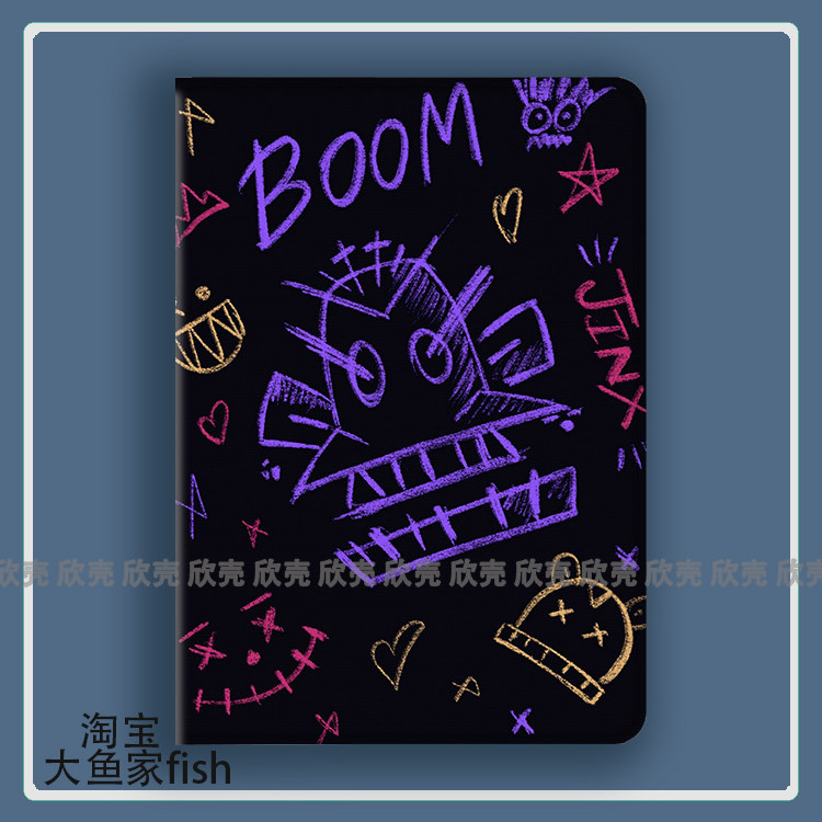 双城之战jinx金克斯适用iPad10.2苹果Pro11寸Air5/6华为matepad10.8小米IQOO平板7保护套mini3/4荣耀x8三星s9